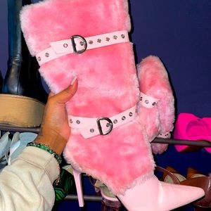 Michael Antonio pink boots